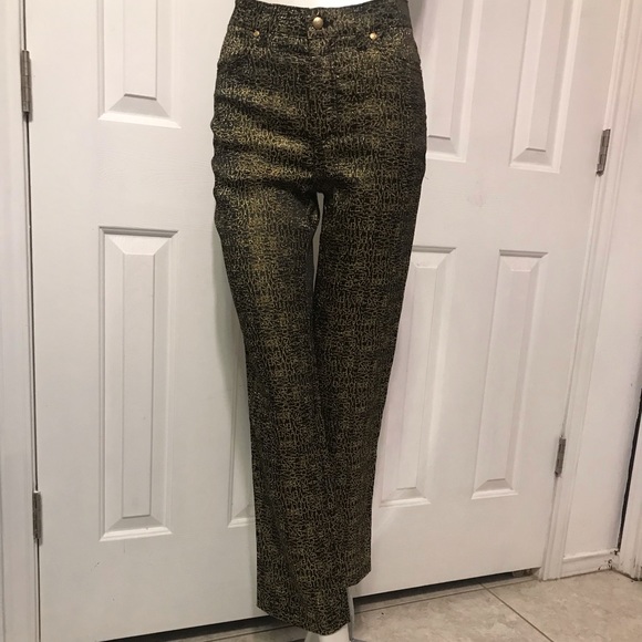 Rare Vintage 1990s Versace Glitter Monogram Pants